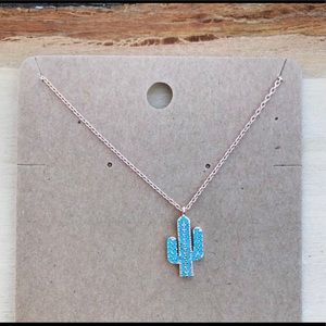 16” turquoise cactus necklace 🌵